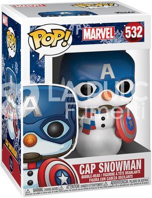 CAPITAN AMERICA - CAP SNOWMAN VINYL FIGURE # 532 - POP FUNKO