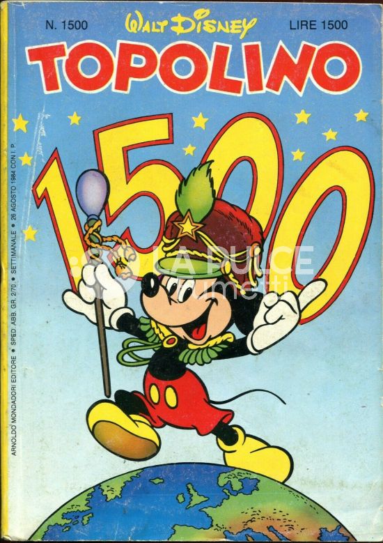 TOPOLINO LIBRETTO #  1500 + TARGA ( MANCA UN PZ DI COPERTINA )