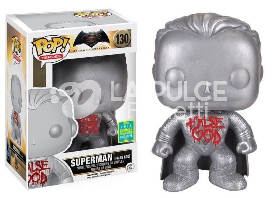 BATMAN VS SUPERMAN: SUPERMAN FALSE GOD - VINYL FIGURE 130- POP FUNKO ( 2016 SUMMER CONVENTION EXCLUSIVE )