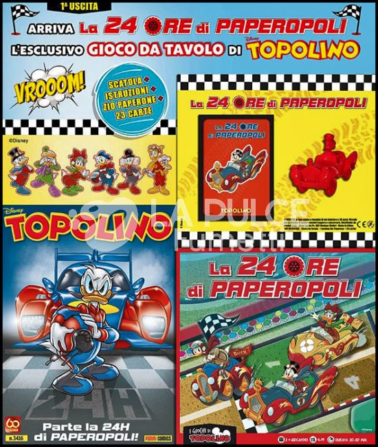 TOPOLINO LIBRETTO # 3416 + GIOCO DA TAVOLO DI TOPOLINO - LA 24 ORE DI PAPEROPOLI - 1A USCITA (DI 5)