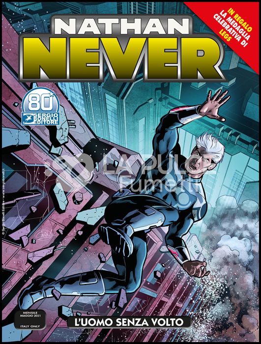 NATHAN NEVER # 360: L'UOMO SENZA VOLTO + MEDAGLIA LEGS WEAVER