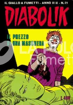 DIABOLIK ORIGINALE ANNO 19 #    21: IL PREZZO DI UNA MASCHERA