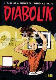 DIABOLIK ORIGINALE ANNO 20 #    13: HO SCOPERTO CHI SEI!
