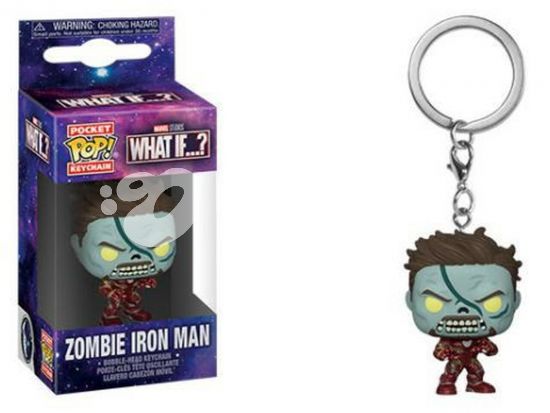 WHAT IF ? : ZOMBIE IRON MAN - POP FUNKO POCKET KEYCHAN 4 CM