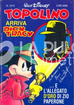 TOPOLINO LIBRETTO #  1819 + ADESIVI IN REGALO + ALLEGATO PAPERINO PIU CHE MAI  NO COMPLETO