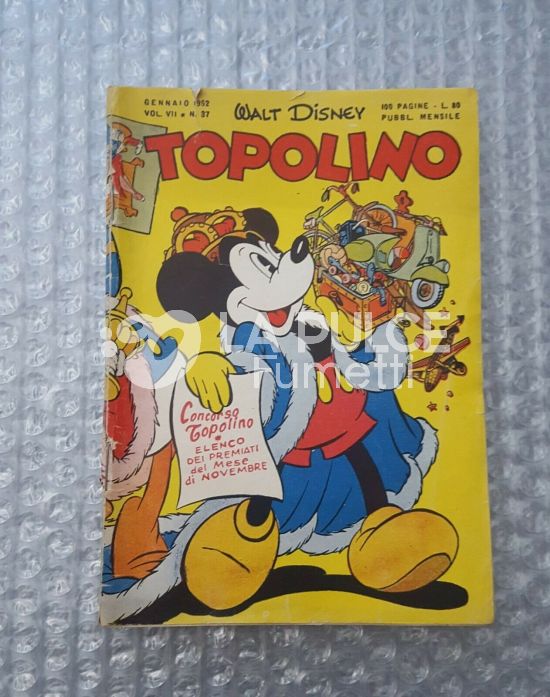 TOPOLINO LIBRETTO #    37 + BOLLINO +GIOCO