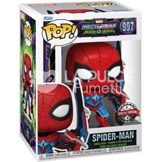 SPIDERMAN : MECH STRIKE MONSTER HUNTER - VINYL FIGURE # 997 - POP FUNKO SPECIAL EDITION