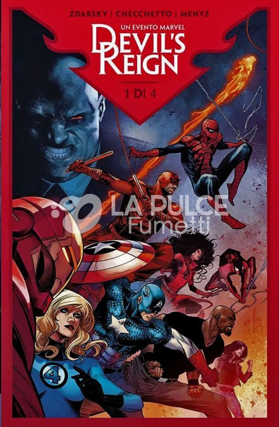 MARVEL MINISERIE 257/260 - DEVIL'S REIGN 1/4 COMPLETA NUOVI (N° 1 DOPPIO PVC VARIANT)