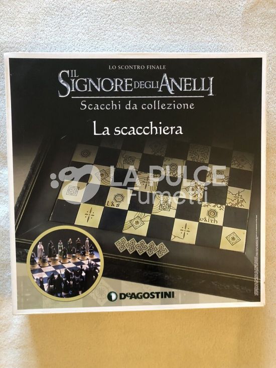 SCACCHIERA IL SIGNORE DEGLI ANELLI COMPLETA DI 99 PZ + FASCICOLI NUOVA