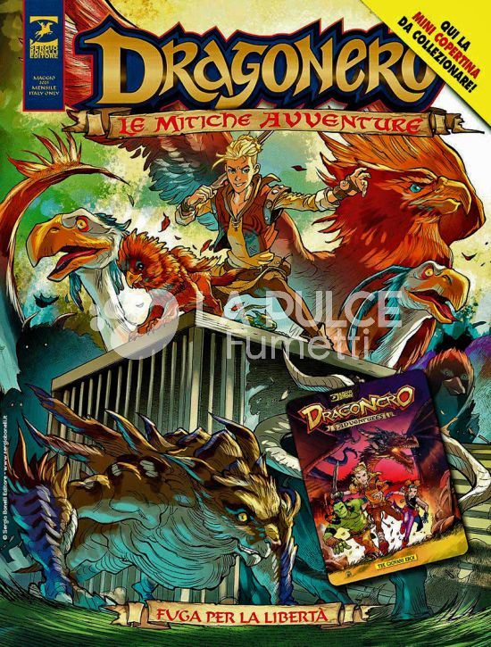DRAGONERO ADVENTURES #    18 - DRAGONERO - LE MITICHE AVVENTURE 6: FUGA PER LA LIBERTÀ - MINI COPERTINE COVER B (DRAGONERO ADVENTURES 1: TRE GIOVANI EROI)