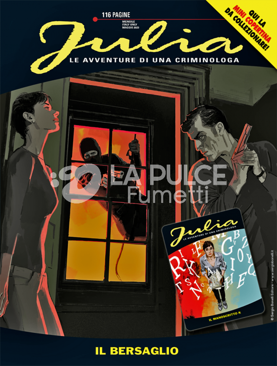 JULIA # 296: IL BERSAGLIO - NO MINI COPERTINE COVER A (JULIA 212: IL MANOSCRITTO K)