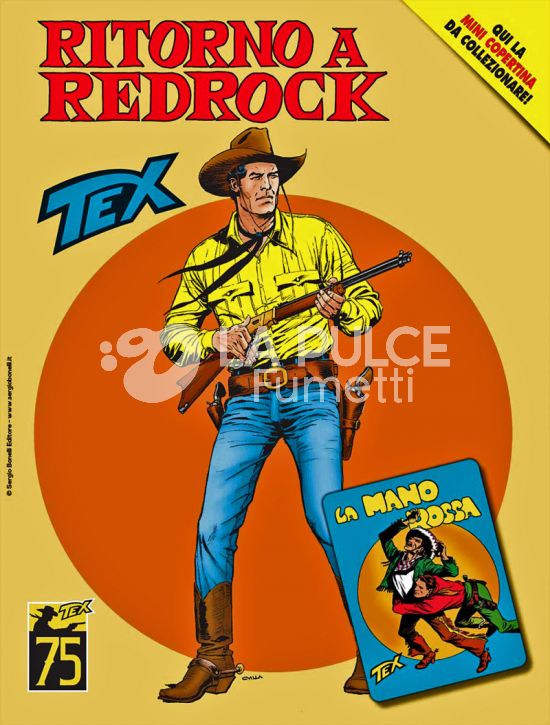TEX GIGANTE # 750: RITORNO A RED ROCK - MINI COPERTINE COVER A (TEX 1: LA MANO ROSSA)