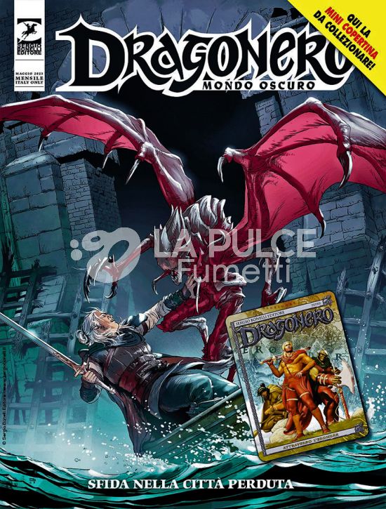 DRAGONERO # 120 - MONDO OSCURO 7 (DI 37): SFIDA NELLA CITTÀ PERDUTA - MINI COPERTINE COVER A (DRAGONERO 24: ATTRAVERSO L'ERONDAR)