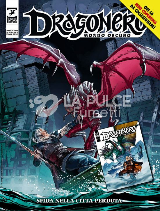 DRAGONERO #   120 - MONDO OSCURO 7 (DI 37): SFIDA NELLA CITTÀ PERDUTA - MINI COPERTINE COVER B (DRAGONERO IL RIBELLE 10: IL DORMIENTE)