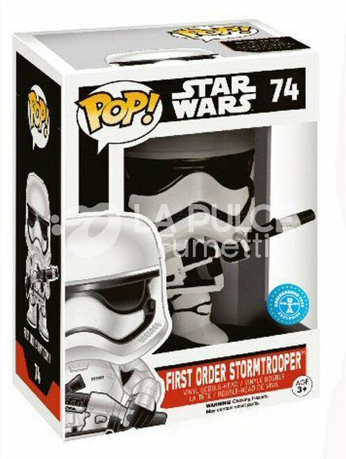 STAR WARS: FIRST ORDER STORMTROOPER- VINYL FIGURE # 74 - POP FUNKO EXCLUSIVE