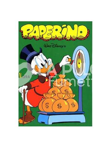 IL FUMETTO : PAPERINO # 39A COPIA NUMERATA 836 SOCI ANAFI