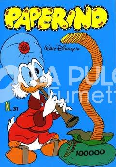 IL FUMETTO : PAPERINO # 31 COPIA NUMERATA 832 SOCI ANAFI
