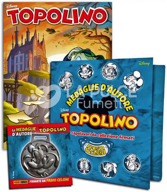 TOPOLINO LIBRETTO # 3561 + RACCOGLITORE MEDAGLIE D'AUTORE - FABIO CELONI 1 (DI 8) + MEDAGLIA DI PIPPO