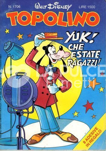 TOPOLINO LIBRETTO #  1706 + 8 ADESIVI IN REGALO