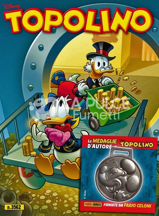 TOPOLINO LIBRETTO # 3562 + MEDAGLIE D'AUTORE - FABIO CELONI 3 (DI 8) + MEDAGLIA DI TOPOLINO