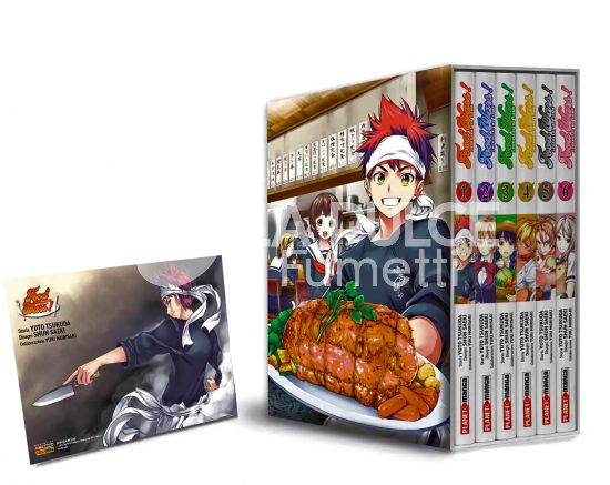 FOOD WARS - COFANETTO # 1 - VOLUMI 1-2-3-4-5-6 + CARTOLINA 1A TIRATURA