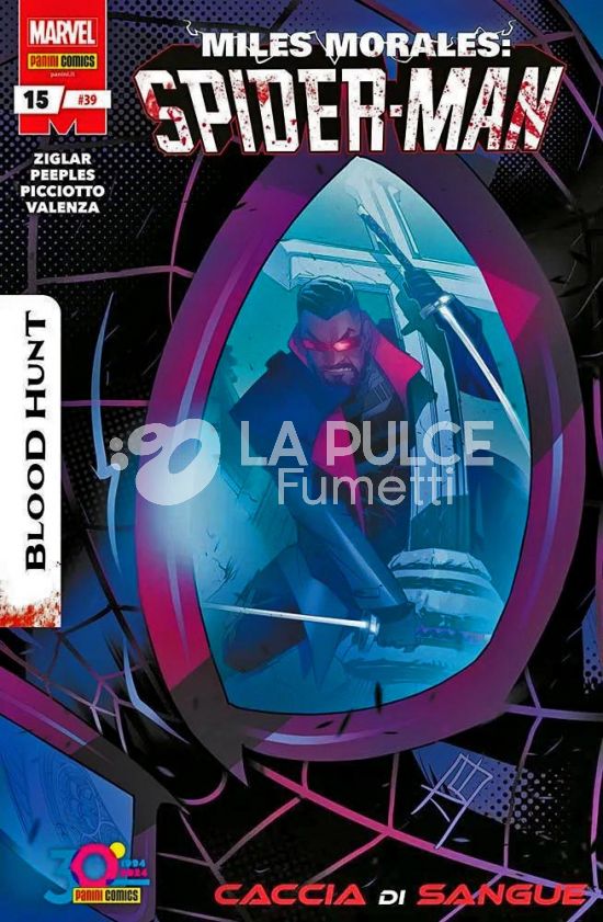 MILES MORALES: SPIDER-MAN # 39 - MILES MORALES: SPIDER-MAN 15 - BLOOD HUNT + PACCHETTO FIGURINE ALBUM DEADPOOL
