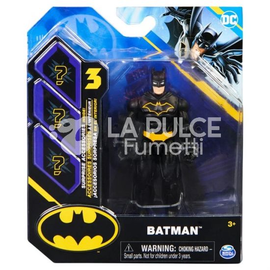 ACTION FIGURE DC COMICS - BATMAN + 3 ACCESSORI 10CM
