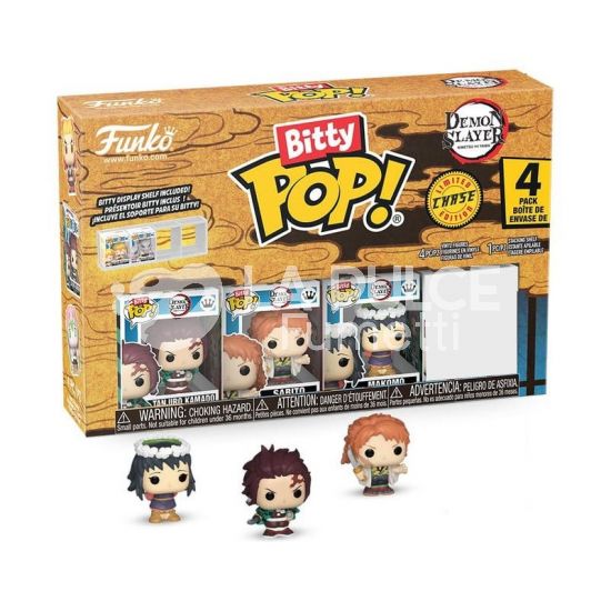 DEMON SLAYER (KIMETSU NO YAIBA): TANJIRO KAMADO + SABITO + MAKOMO + RUI - 4 PACK - BITTY POP