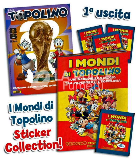 I MONDI DI TOPOLINO STICKER COLLECTION - ALBUM COMPLETO