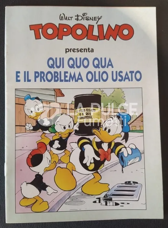 TOPOLINO PRESENTSA QUI QUO QUA E IL PROBLEMA DELL'OLIO USATO  ALLEGATO A TOPOLINO 1942