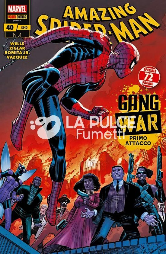 UOMO RAGNO 840/843- AMAZING SPIDER-MAN 40/43 - GANG WAR 1/4 COMPLETA NUOVI + 2 BLISTERATI