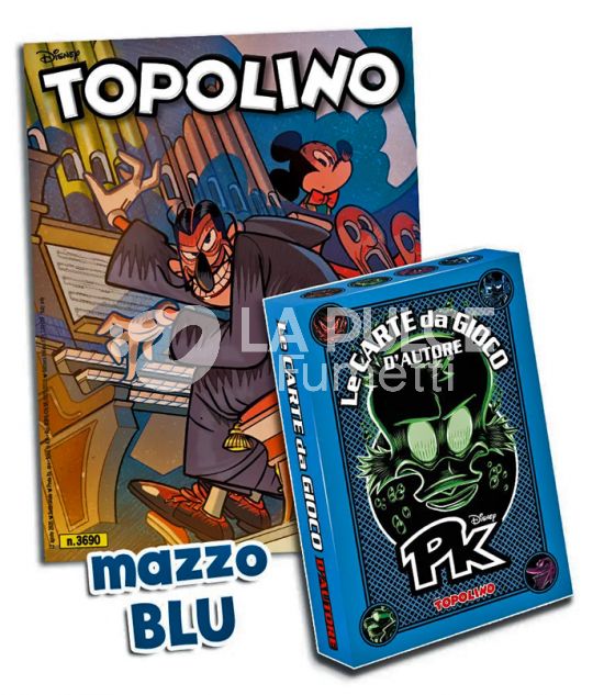 TOPOLINO LIBRETTO #  3690 + CARTE DA GIOCO DI PK - CLAUDIO SCIARRONE - MAZZO BLU